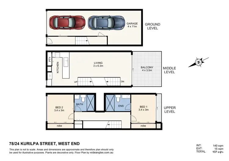 Floorplan of Homely townhouse listing, 78/24 Kurilpa Street, West End QLD 4101