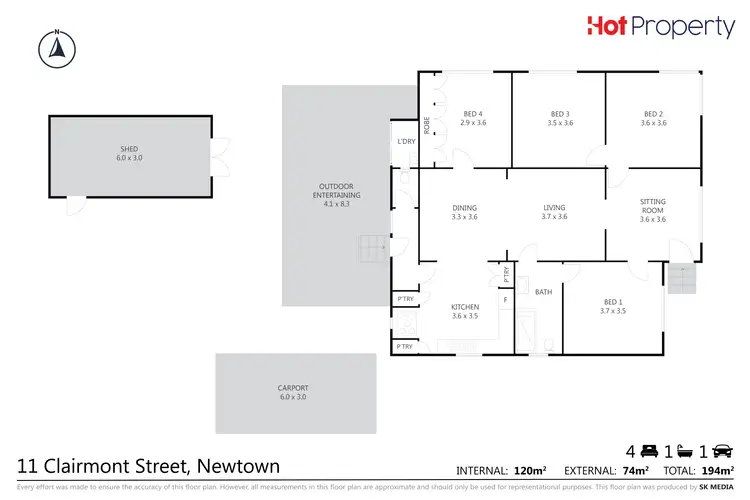 Floorplan of Homely house listing, 11 Clairmont Street, Newtown QLD 4350
