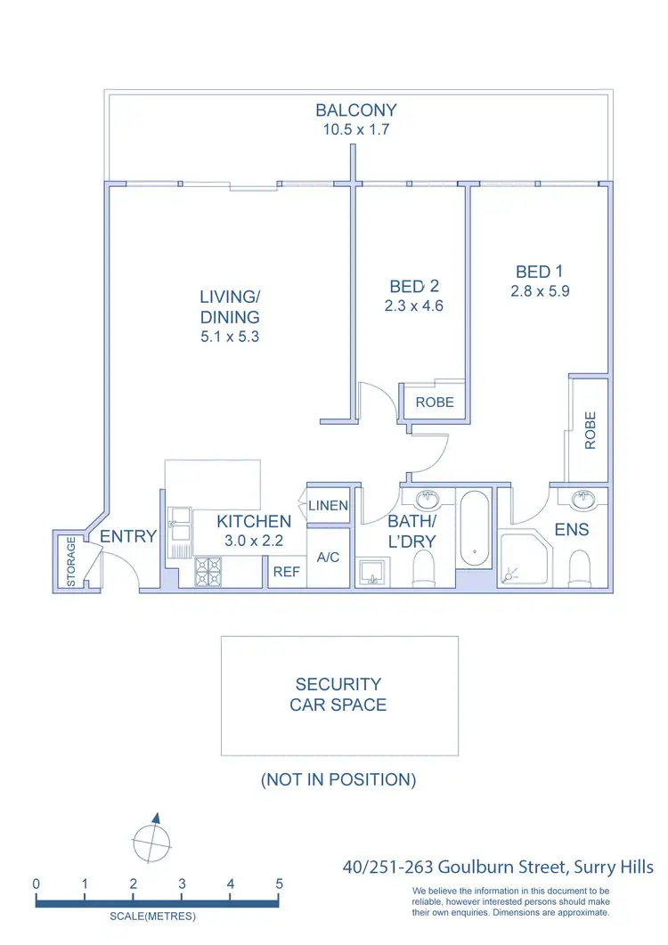Floorplan of Homely apartment listing, 40/251-263 Goulburn Street, Surry Hills NSW 2010
