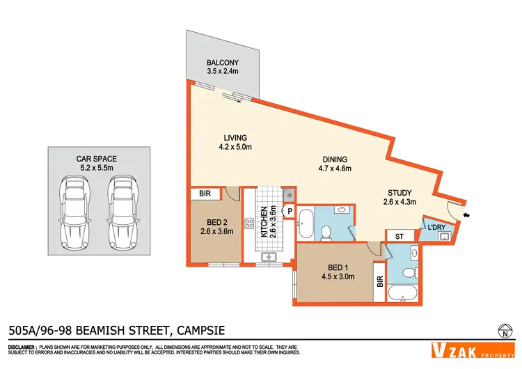 Floorplan of Homely apartment listing, 505a/96-98 Beamish Street, Campsie NSW 2194