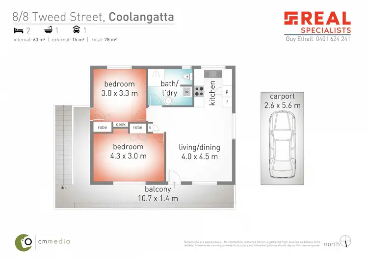 Floorplan of Homely unit listing, 8/8 Tweed Street, Coolangatta QLD 4225