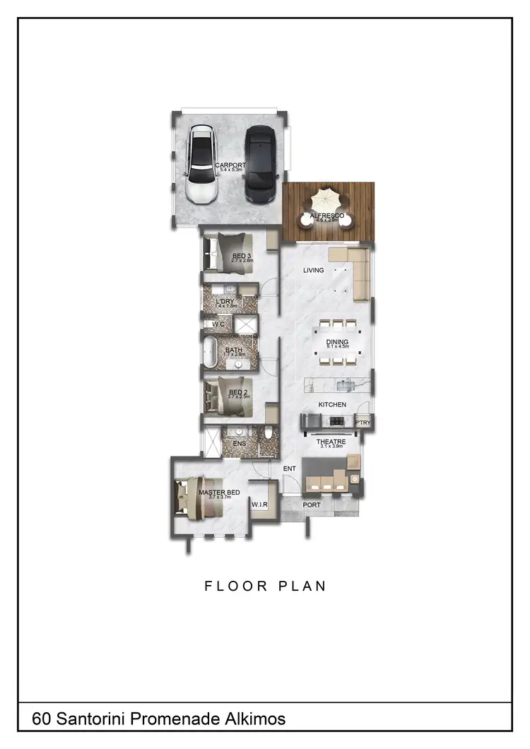 Floorplan of Homely house listing, 60 Santorini Promenade, Alkimos WA 6038