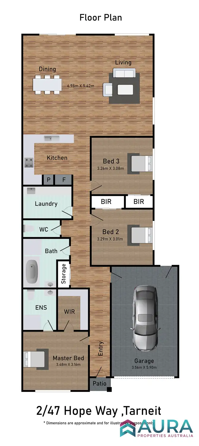 Floorplan of Homely house listing, 2/47 Hope Way, Tarneit VIC 3029