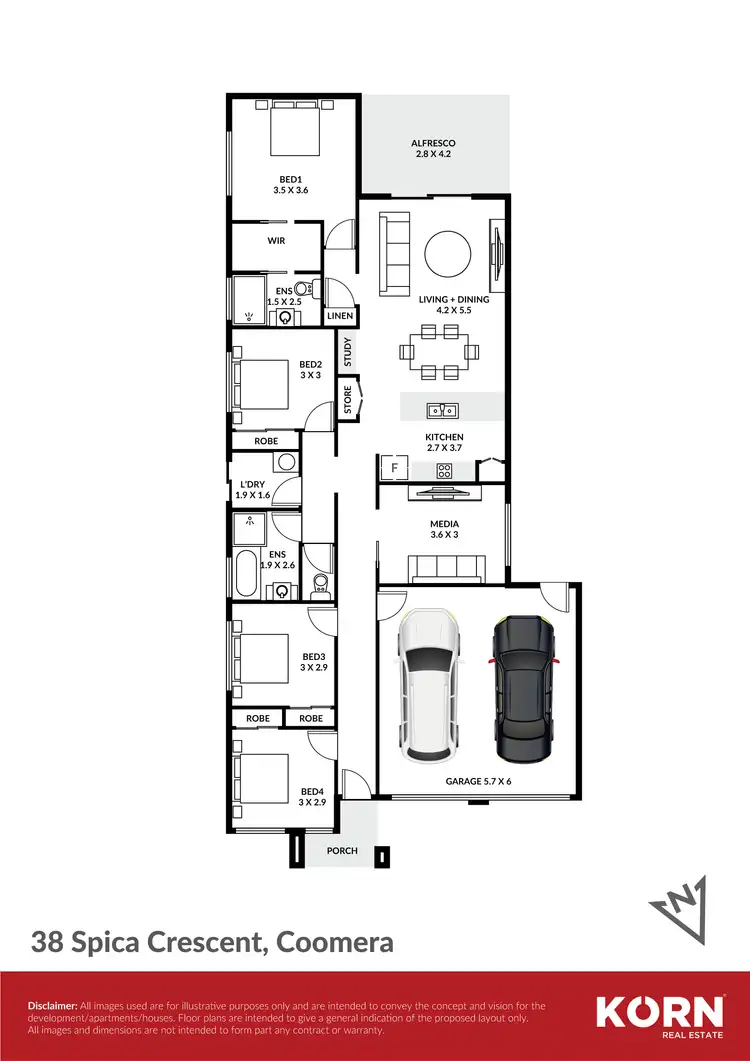 Floorplan of Homely house listing, 38 Spica Crescent, Coomera QLD 4209
