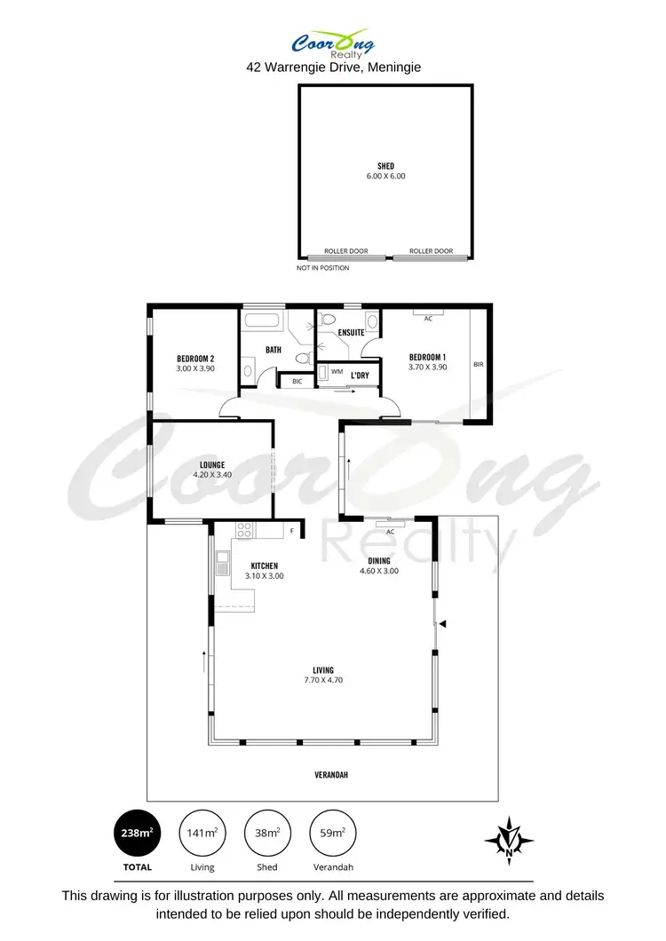 Floorplan of Homely house listing, 42 Warrengie Drive, Meningie SA 5264
