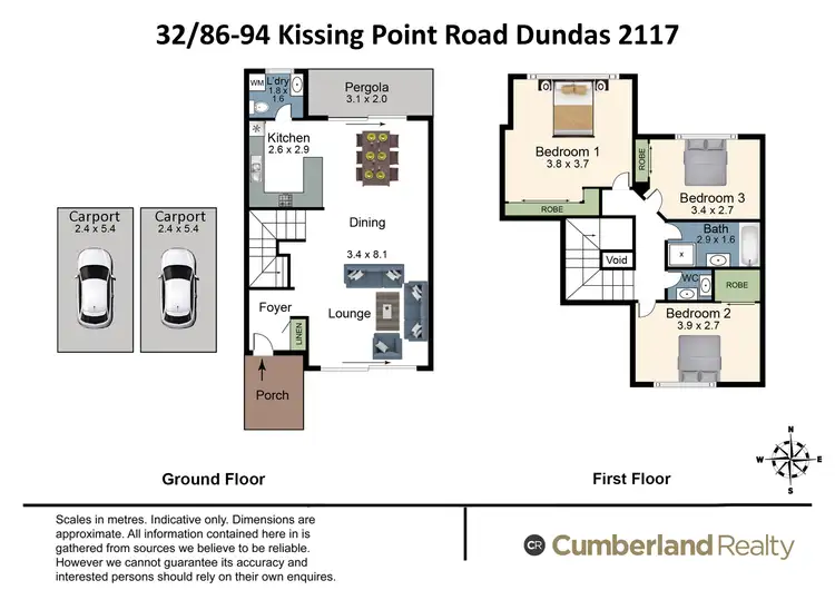 Floorplan of Homely townhouse listing, 32/86-94 Kissing Point Road, Dundas NSW 2117
