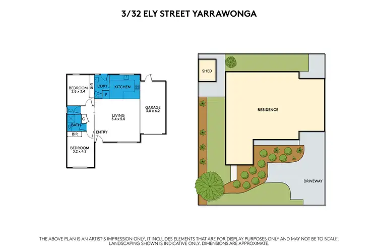 Floorplan of Homely unit listing, 3/32 Ely Street, Yarrawonga VIC 3730