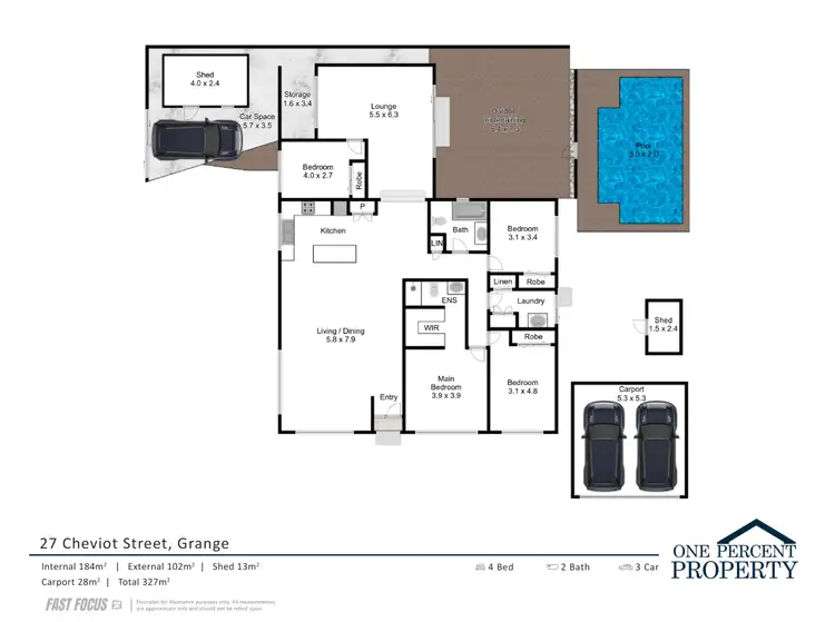 Floorplan of Homely house listing, 27 Cheviot Street, Grange QLD 4051