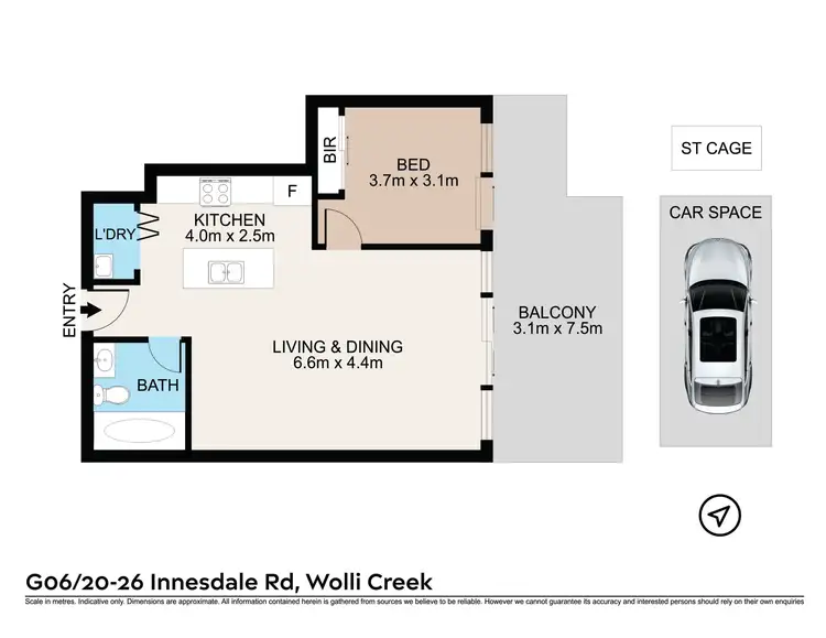 Floorplan of Homely apartment listing, 6/20-26 Innesdale Road, Wolli Creek NSW 2205