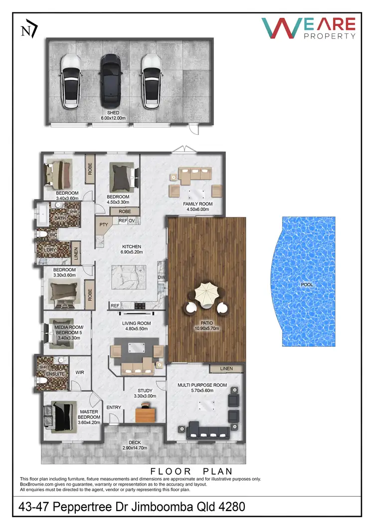 Floorplan of Homely house listing, 43 Peppertree Drive, Jimboomba QLD 4280