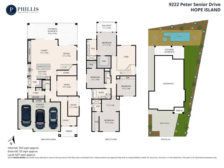 Floorplan of Homely house listing, 9222 Peter Senior Drive, Hope Island QLD 4212
