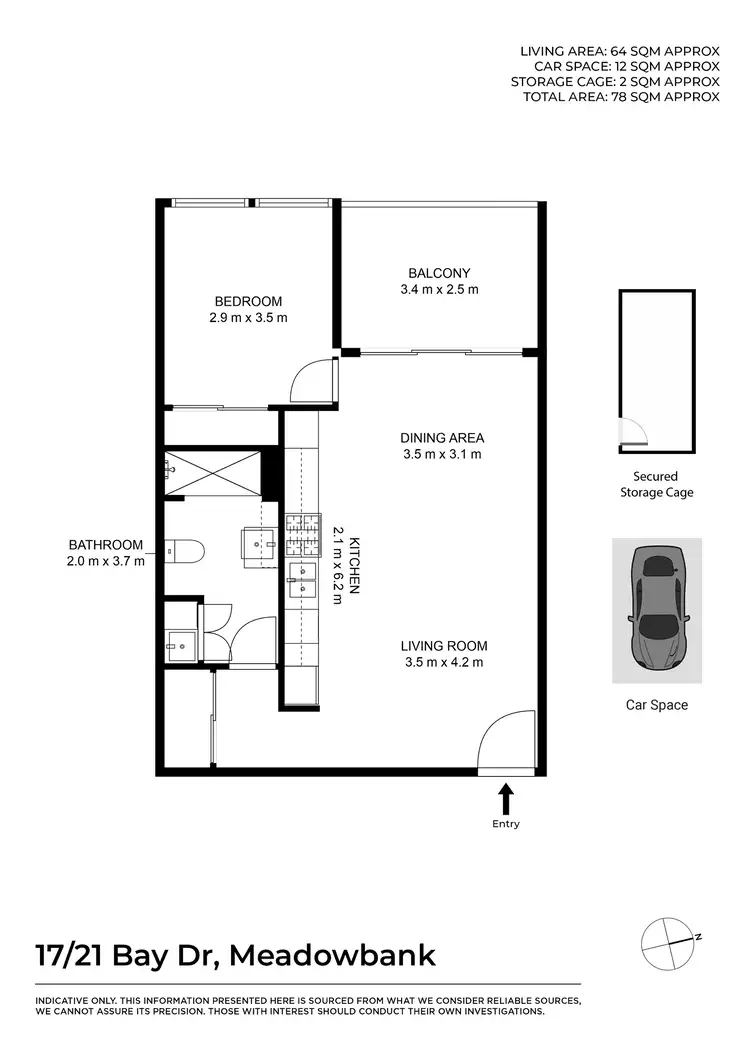 Floorplan of Homely apartment listing, 17/21 Bay Drive, Meadowbank NSW 2114