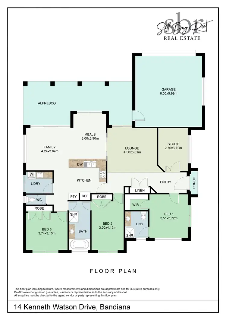 Floorplan of Homely house listing, 14 KENNETH WATSON DRIVE, Bandiana VIC 3691