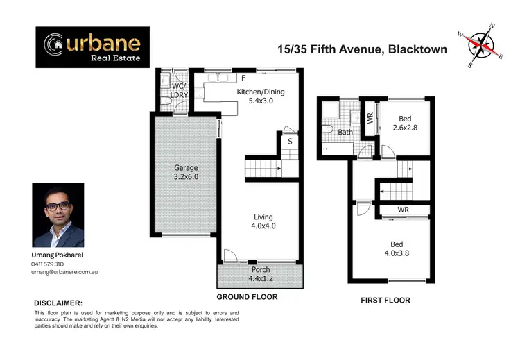 Floorplan of Homely townhouse listing, 15/35 Fifth Avenue, Blacktown NSW 2148