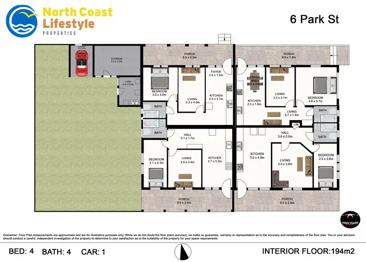 Floorplan of Homely block of units listing, 6 Park Street, Brunswick Heads NSW 2483