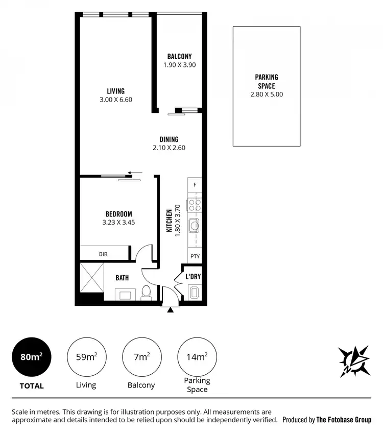 Floorplan of Homely apartment listing, 612/160 Grote Street, Adelaide SA 5000