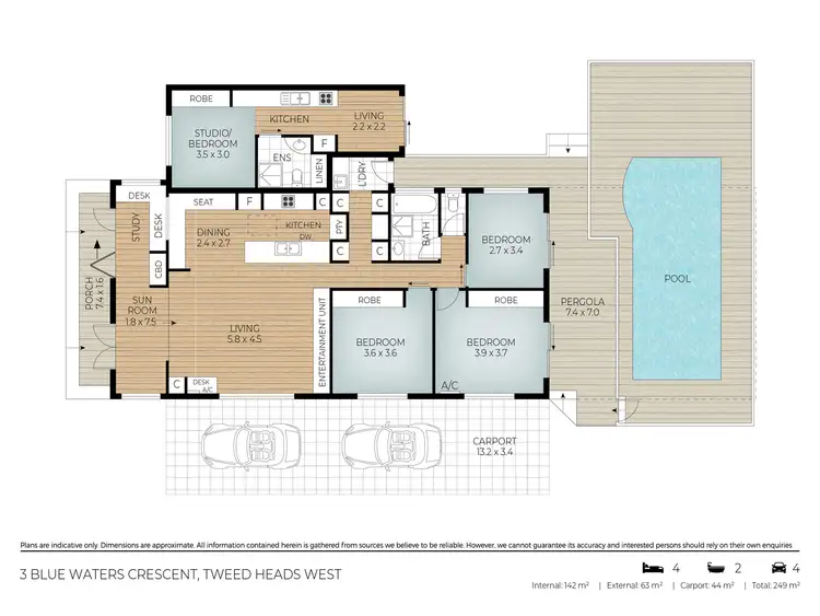 Floorplan of Homely house listing, 3 Blue Waters Crescent, Tweed Heads West NSW 2485