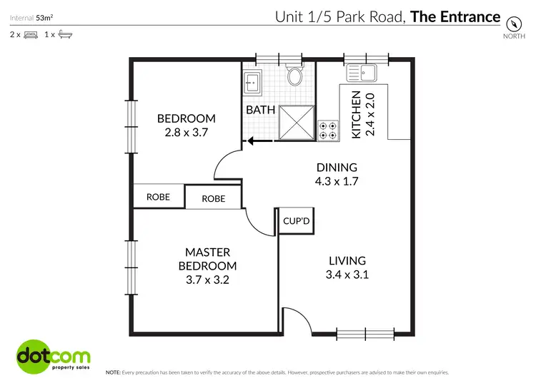 Floorplan of Homely villa listing, 1/5 Park Road, The Entrance NSW 2261
