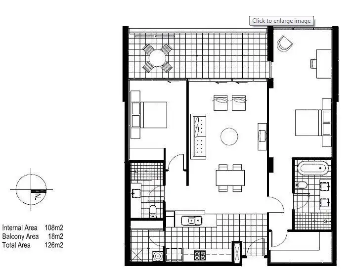 Floorplan of Homely apartment listing, 1402/2 Oldfield Street, Burswood WA 6100