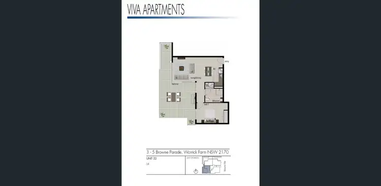 Floorplan of Homely apartment listing, 22/3-5 Browne Pde, Warwick Farm NSW 2170