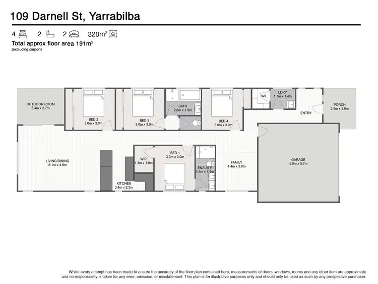 Floorplan of Homely house listing, 109 DARNELL STREET, Yarrabilba QLD 4207