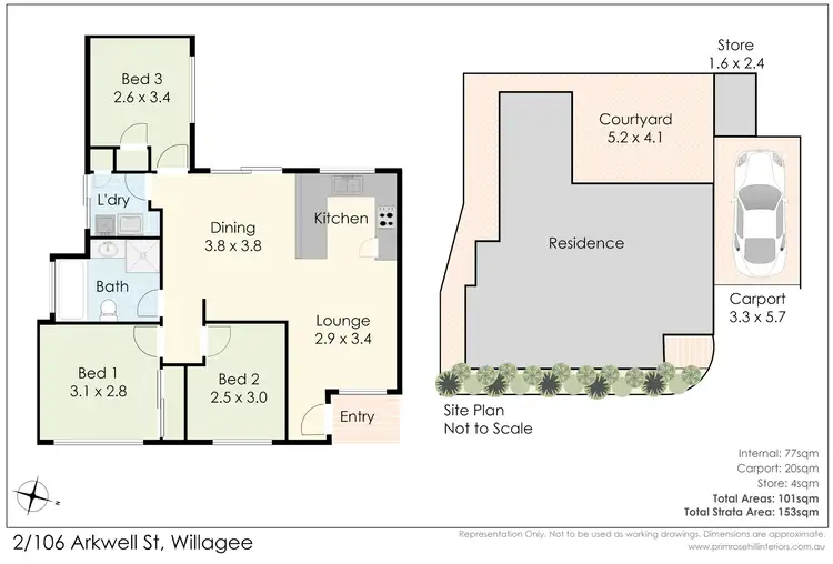 Floorplan of Homely villa listing, 2/106 Arkwell Street, Willagee WA 6156