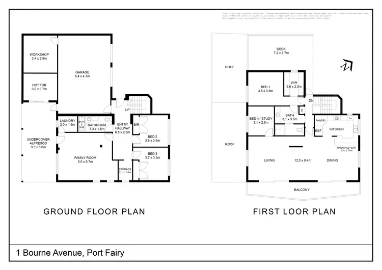 Floorplan of Homely house listing, 1 Bourne Avenue, Port Fairy VIC 3284