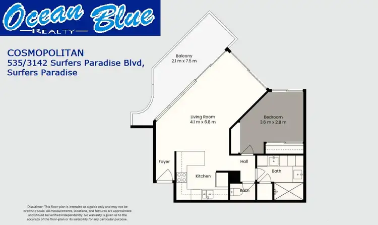 Floorplan of Homely apartment listing, 535/3142 Surfers Paradise Blvd, Surfers Paradise QLD 4217