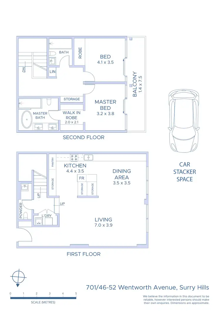 Floorplan of Homely apartment listing, 701/46-52 Wentworth Avenue, Surry Hills NSW 2010