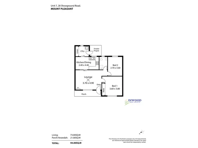 Floorplan of Homely unit listing, unit 7/28 Showground Road, Mount Pleasant SA 5235