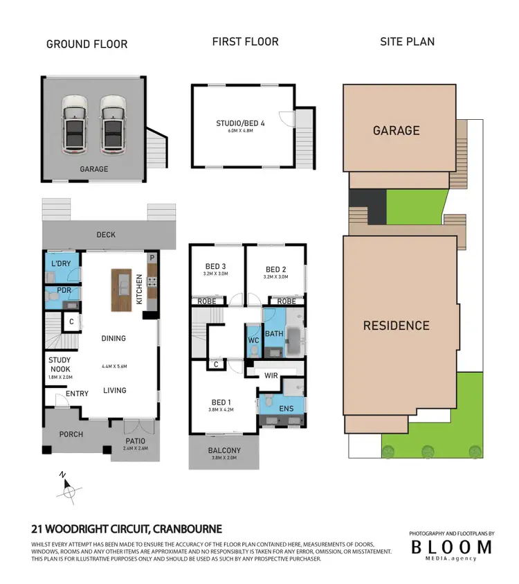 Floorplan of Homely townhouse listing, 21 Woodright Circuit, Cranbourne VIC 3977