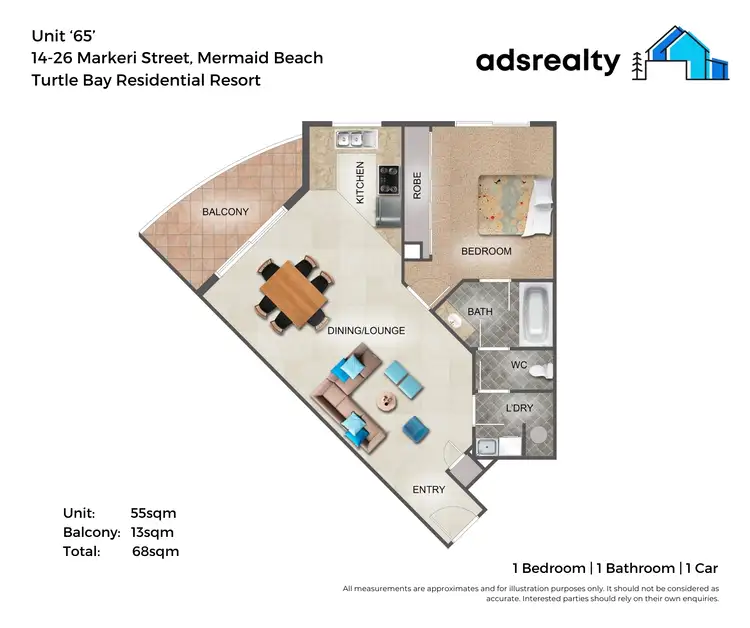 Floorplan of Homely apartment listing, 65/14-26 Markeri Street, Mermaid Beach QLD 4218