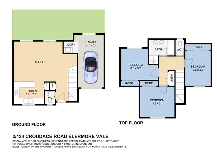 Floorplan of Homely townhouse listing, 2/134 Croudace Road, Elermore Vale NSW 2287
