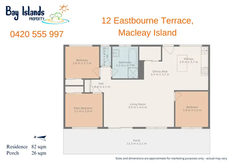 Floorplan of Homely house listing, 12 Eastbourne Terrace, Macleay Island QLD 4184