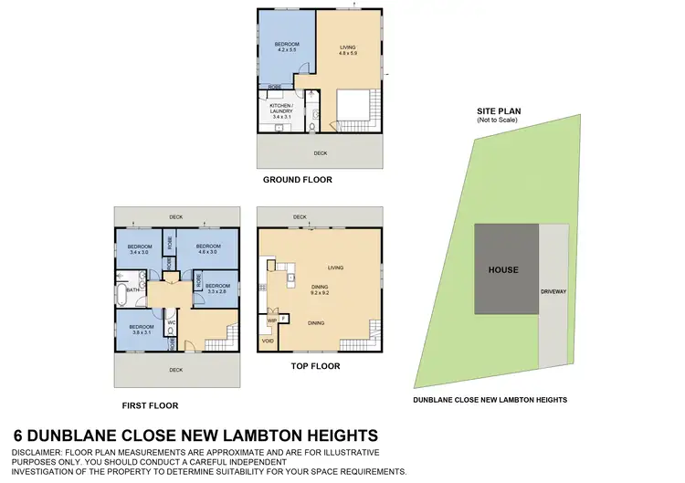 Floorplan of Homely house listing, 6 Dunblane Close, New Lambton Heights NSW 2305