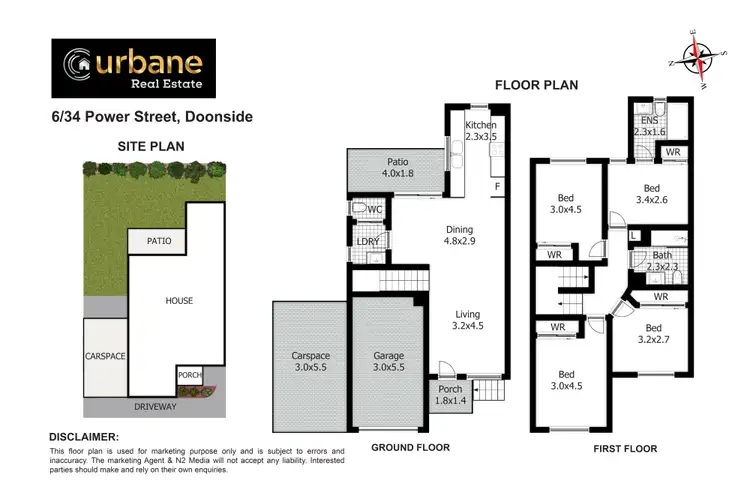 Floorplan of Homely townhouse listing, 6/34 Power Street, Doonside NSW 2767