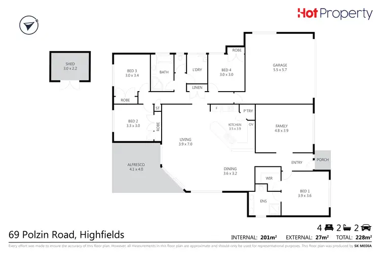 Floorplan of Homely house listing, 69 Polzin Road, Highfields QLD 4352