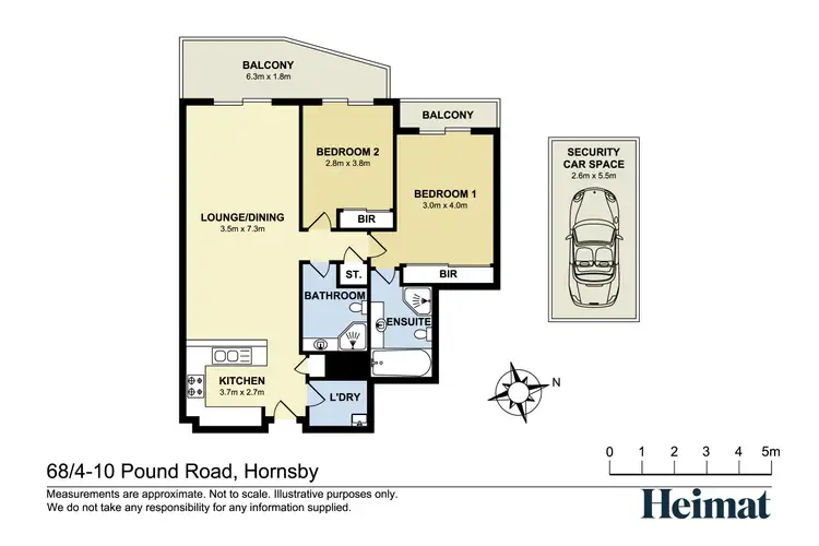 Floorplan of Homely apartment listing, 68/4-10 Pound Road, Hornsby NSW 2077