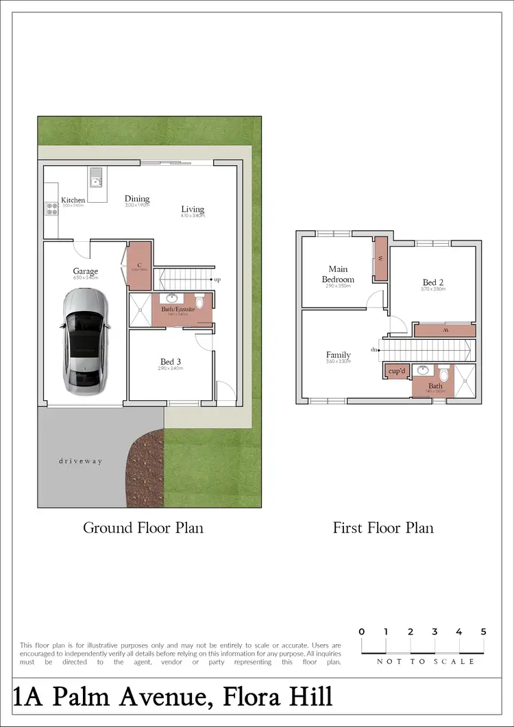 Floorplan of Homely townhouse listing, 1A Palm Avenue, Flora Hill VIC 3550
