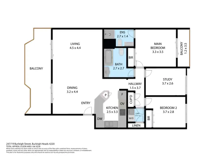 Floorplan of Homely unit listing, 247/19 Burleigh Street, Burleigh Heads QLD 4220