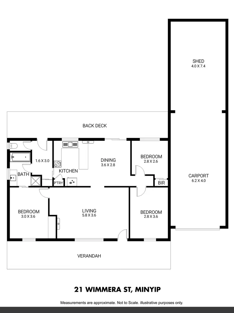 Floorplan of Homely house listing, 21 Wimmera Street, Minyip VIC 3392
