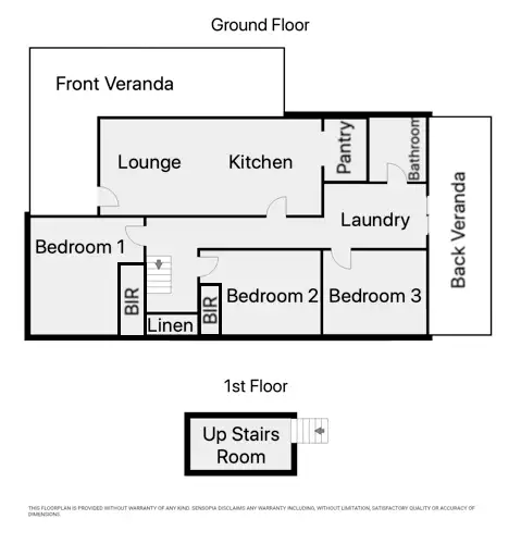 Floorplan of Homely house listing, 19 WOOD STREET, Warracknabeal VIC 3393
