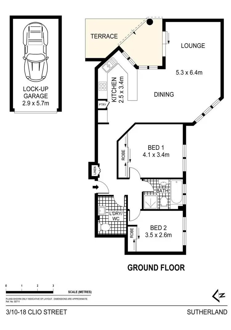 Floorplan of Homely apartment listing, 3/10-18 Clio Street, Sutherland NSW 2232