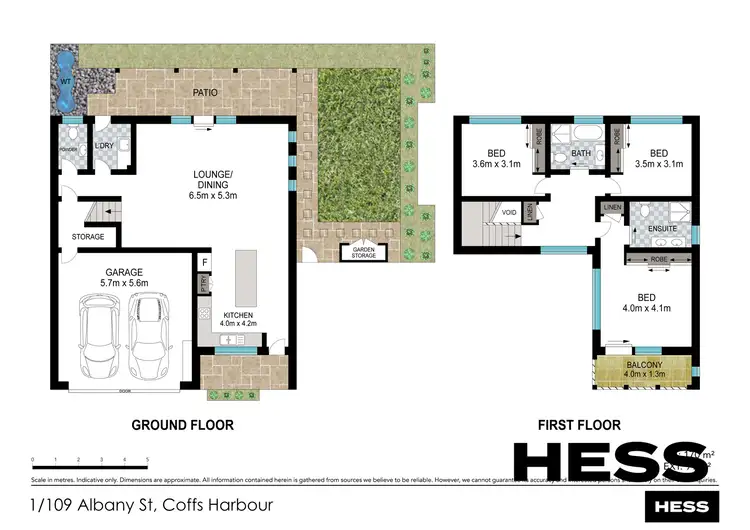 Floorplan of Homely townhouse listing, 1/109 Albany Street, Coffs Harbour NSW 2450
