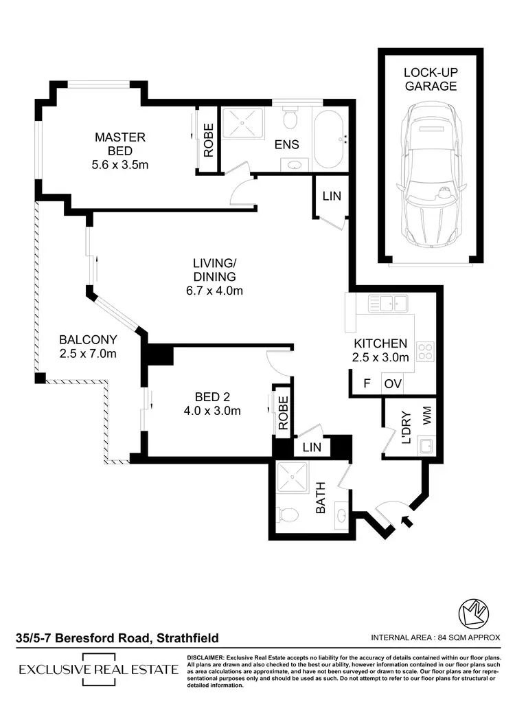 Floorplan of Homely apartment listing, 35/5-7 Beresford Road, Strathfield NSW 2135