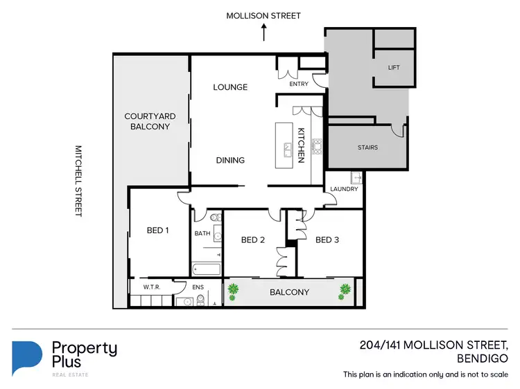 Floorplan of Homely apartment listing, 204/141 Mollison Street, Bendigo VIC 3550