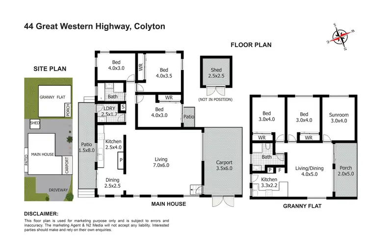 Floorplan of Homely house listing, 44 & 44A Great Western Highway, Colyton NSW 2760