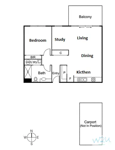 Floorplan of Homely unit listing, 222/3 Hoddle Street, Collingwood VIC 3066