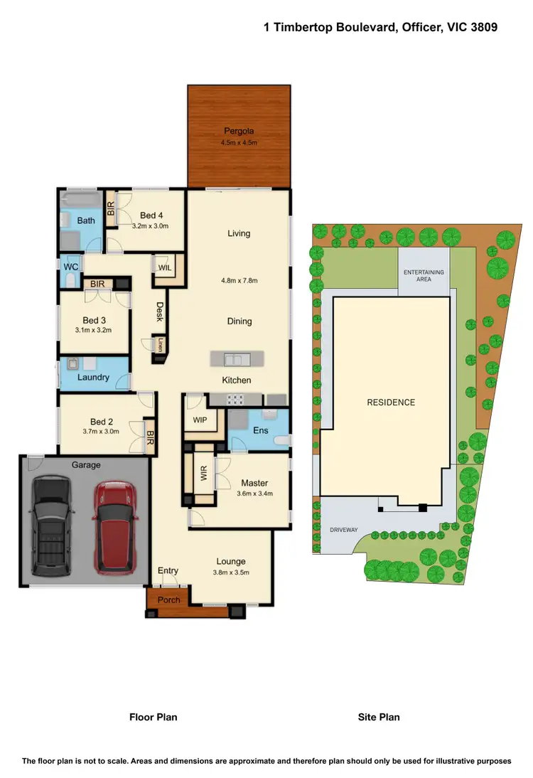 Floorplan of Homely house listing, 1 Timbertop Boulevard, Officer VIC 3809