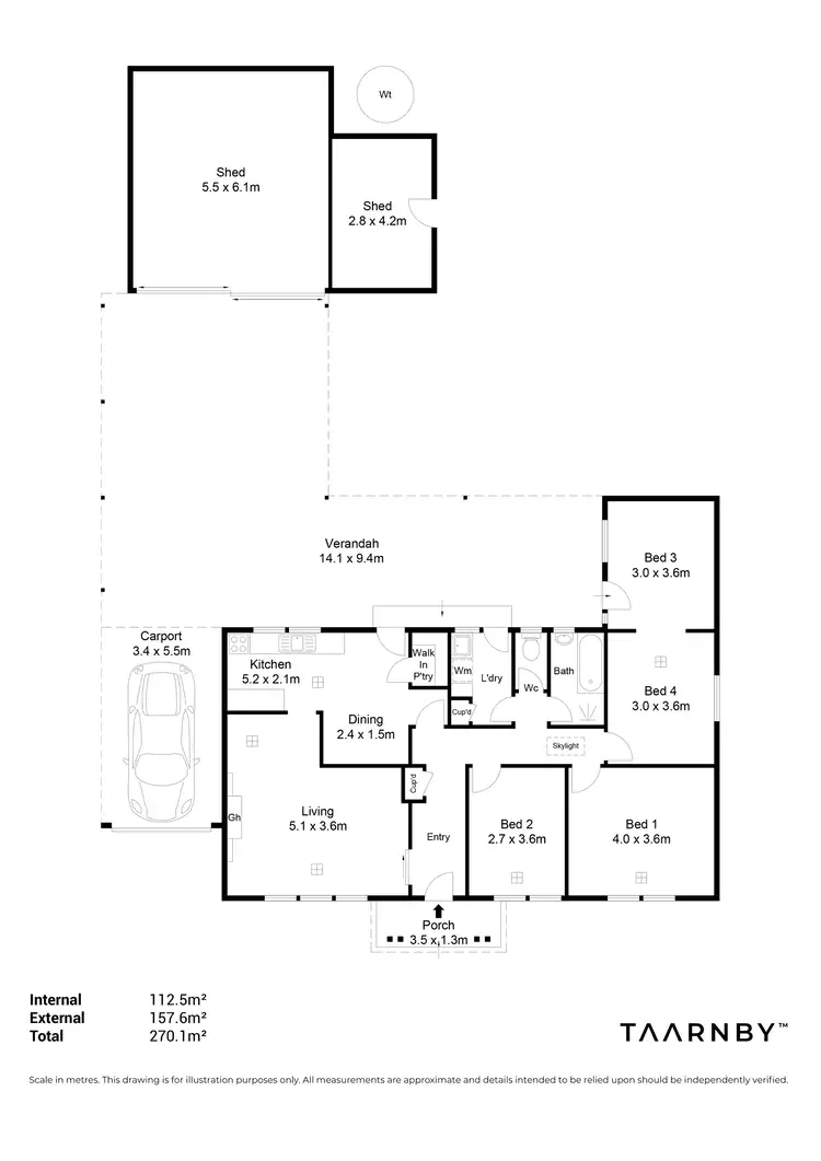 Floorplan of Homely house listing, 52 Botanic Grove, Campbelltown SA 5074